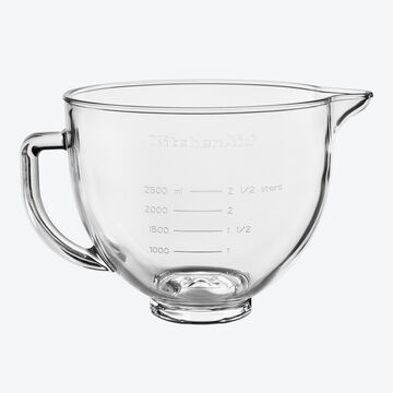 Produktbild für 'Zubehör KitchenAid Küchenmaschine: Skalierte Glas-Rührschüssel mit Silikondeckel'