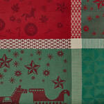Produktbild für 'Jacquard-Tischdecke mit klassischen Weihnachts-Motiven'