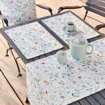 Produktbild für 'Strukturierte Matelassé-Tischsets mit zartem Veilchen-Print'
