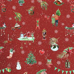Produktbild für 'Weihnachts-Tischdecke im nostalgisch-modernen Look, Tischläufer, Tischtuch'
