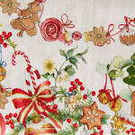 Produktbild fr '2er-Set Leinen-Tischsets Weihnachtsleckereien - 100 % Leinen, 37/48 cm'