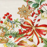 Produktbild fr 'Tischdecke aus Leinen Weihnachtsleckereien - 100 % Leinen, 45/170 cm'