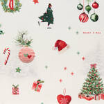 Produktbild fr 'Weihnachtlicher Tischlufer Xmas - Allover-Muster auf Wei, B/L 50/140 cm'