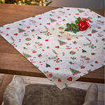 Produktbild fr 'Weihnachtstischdecke Xmas - Allover-Muster auf Wei'