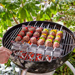 Produktbild für 'Edelstahl-Grillspieße-Set: Sicheres Wenden, nichts verrutscht'
