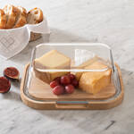 Produktbild für 'Hartglas-Käse-Box mit Servierbrett für den Kühlschrank'