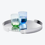 Produktbild fr 'Tablett rund, zum Wenden mit zwei Servierflchen - /H ca. 35/4 cm, Edelstahl'