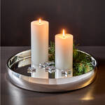 Produktbild fr 'Tablett rund - Edelstahl, silberfarben, /H 40/6 cm'