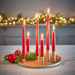 Produktbild fr 'Magnetischer Kerzenstnder - Tablett fr 6 Stabkerzen, Metall, /H ca. 30/8 cm'