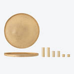 Produktbild fr 'Magnetischer Kerzenstnder - Tablett fr 6 Stabkerzen, Metall, /H ca. 30/8 cm'