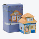 Produktbild fr 'Weihnachtshaus - Keramik, handbemalt, fr Teelichter und Rucherkerzen, B/T/H ca. 8/7/12 cm'