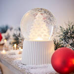 Produktbild für 'Schneekugel mit Licht und Schneegestöber'