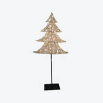 Produktbild fr 'LED-Weihnachtsbaum - 3D, zum Hinstellen, Indoor, Metall goldfarben, Strombetrieb'