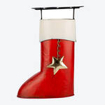 Produktbild fr 'Kerzenhalter Nikolausstiefel - Nostalgischer Metallstiefel, fr 4 Teelichter, L/B/H 31/10/40 cm'