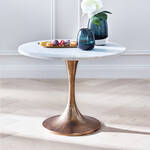 Produktbild fr 'Eleganter Beistelltisch mit runder Marmorplatte'