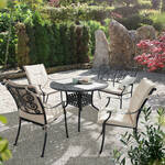 Produktbild für 'Elegante Gartenliege aus 100 % wetterfestem Aluguss, Rollliege, Sonnenliege, Relaxliege, Liegestuhl'