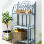 Produktbild f�r 'Mediterranes Eisenregal: Kompakt und platzsparend'