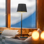 Produktbild fr 'Kabellose Akku-Tischleuchte mit Plisseeschirm'