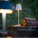 Produktbild fr 'Kabellose Akku-Tischleuchte mit Plisseeschirm'