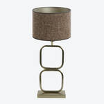 Produktbild fr 'Textiler Lampenschirm in Tweedoptik braun fr Stehlampen, Zylinder, Lampenschirm,'
