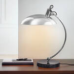 Produktbild fr 'Lambert Tischlampe Seattle - Edelstahl, Fu Schwarz lackiert, 55 cm hoch'