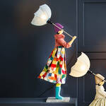 Produktbild fr 'Designer-Lampe Lampenmdchen - handgearbeitet in bordeaux-beige'