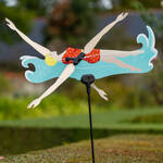 Produktbild fr 'Windspiel Schwimmerin 60 x 35 cm - Gartendeko aus der Bretagne'