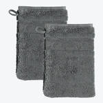 Produktbild f�r '2er-Set Waschhandschuh 16x22cm Exquisit, Anthrazit'