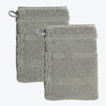 Produktbild f�r '2er-Set Waschhandschuh 16x22cm Exquisit Grau'