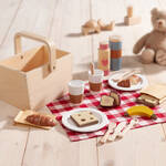 Produktbild für 'Picknickkorb-Spielset aus Holz mit viel Zubehör'