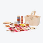 Produktbild für 'Picknickkorb-Spielset aus Holz mit viel Zubehör'