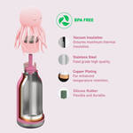Produktbild fr 'Isolierte Kindertrinkflasche Qualle mit Strohhalm, 460 ml'