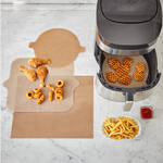 Produktbild für 'Runde Airfryer-Dauerbackmatte schützt Heißluftfritteuse und Gargut, antihaft, Fritteuse'