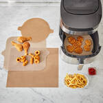 Produktbild für 'Eckige Airfryer-Dauerbackmatte schützt Heißluftfritteuse und Gargut,antihaft, Fritteuse'