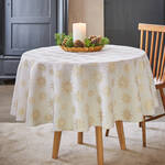 Produktbild für 'Elegante Jacquard-Tischdecke mit Sternen-Muster und Glanzeffekt'