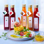 Produktbild fr '5-tlg. Set: Franzsischer Fruchtpree-Essig: Cassis, Himbeere, Passionsfrucht, Piment dEspelette, Mango'