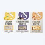 Produktbild für '3er-Set: Risotti mit Premium Carnaroli-Reis: Zitrone, Aubergine-Steinpilz & Steinpilz'