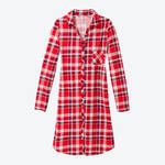 Produktbild für 'Weiches Baumwoll-Nachthemd mit klassischem Karomuster, Nachtwäsche, Pyjama, Schlafbekleidung, Loungewear, Schlafanzug'