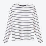 Produktbild für 'Basic Langarm-Shirt geringelt Navy zur Komfort-Mix-Nachtwäsche'