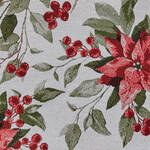 Produktbild für 'Winterlicher Jacquard-Tischdecke mit floralem Dessin'