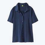 Produktbild für 'Schickes Blusenshirt navy mit Bubikragen'