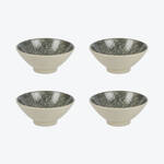 Produktbild fr '4er-Set Dippschalen, /H ca. 10/4,1 cm - Lambert Geschirr Kaori, Steinzeug, Schwarz-Wei, Krakelee-Optik, splmaschinenfest'