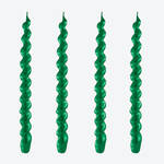 Produktbild fr '4er-Set Kerzen - Kunstvoll gedrehte Stabkerzen, Handarbeit, Mineralwachs, /H 2/26 cm'