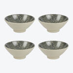 Produktbild fr '4er-Set Mslischalen, /H ca. 15,5/6,5 cm - Lambert Geschirr Kaori, Steinzeug, Schwarz-Wei, Krakelee-Optik, splmaschinenfest'