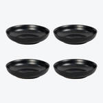 Produktbild fr '4er-Set Pastateller, /H 21/5 cm - Lambert Geschirr Kaori, Steinzeug, Schwarz, mit Finish in edler Rochenhaut-Optik'