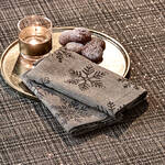 Produktbild fr '4er-Set festlich glitzernde Jacquard-Servietten mit Pailletten - 45/45 cm'