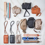 Produktbild für 'Web-Taschenband Uni, schlamm/blau zum Austauschen, Hüfttasche, Handtasche, Geldbörse, Handytasche, Tasche, Bauchtasche'