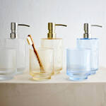Produktbild für 'Zeitlos eleganter Glas-Seifenspender für das Bad, Pumpspender, Handseifenspender, Glasspender'