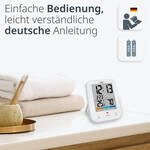 Produktbild fr 'Digitale Badezimmeruhr - mit Hygrometer und Thermometer, wasserdicht'