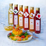 Produktbild fr '6-tlg. Set: Franzsischer Fruchtpree-Essig Cassis, Himbeere, Apfel-Honig, Passionsfrucht, Piment, Mango'